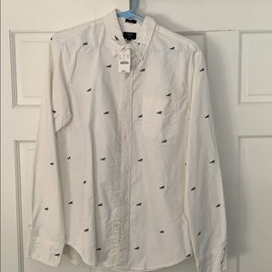 JCrew Shark-Patterned Oxford Shirt